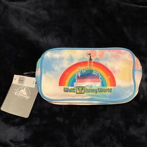 Walt Disney World Fanny Pack Tie Dye Rainbow Castle NWT